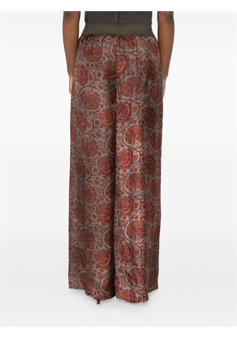 pantaloni pansy donna grigi e rossi UMA WANG | UP3012UW087